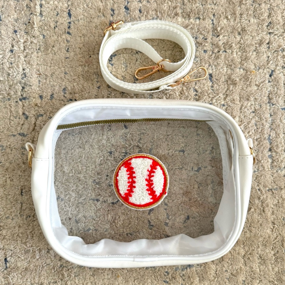 Clear crossbody stadium bag